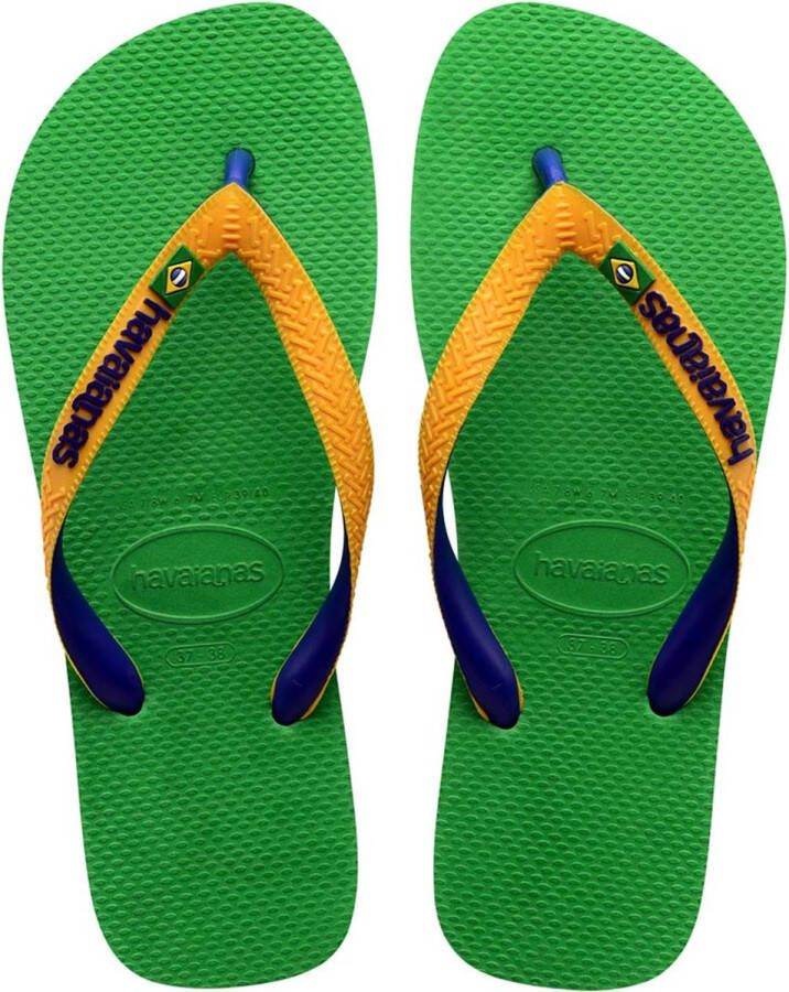 Havaianas Brasil Mix teenslippers groen geel Rubber 27 28