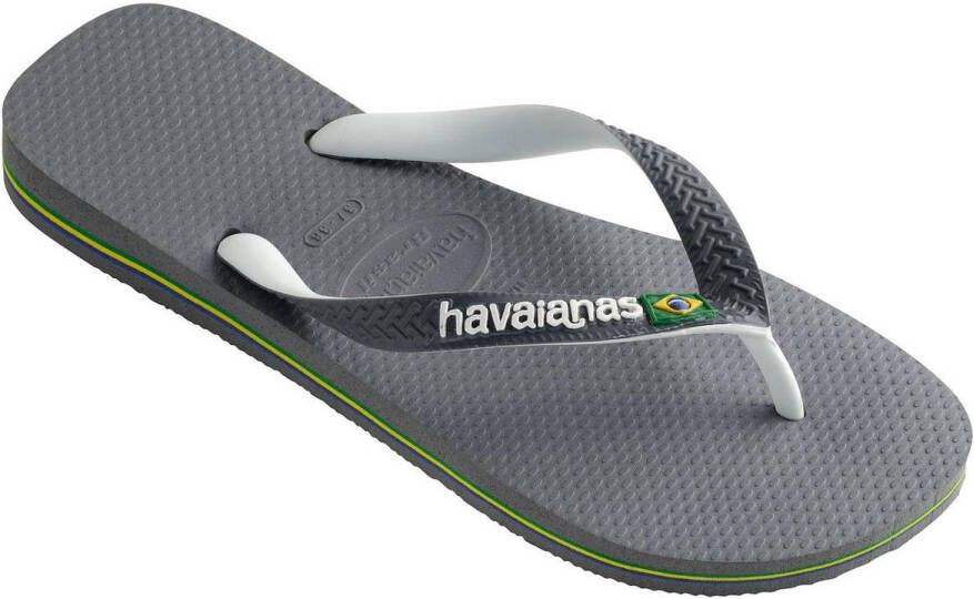 Havaianas Brasil Mix Slippers Unisex Steel Grey White White