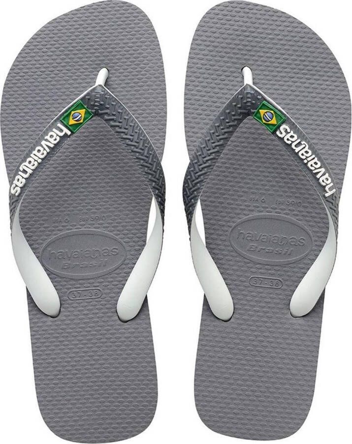 Havaianas Brasil Mix Slippers Unisex Steel Grey White White