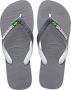 Havaianas Brasil Mix Slippers Unisex Steel Grey White White - Thumbnail 1