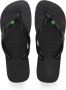 Havaianas Brasil Unisex Slippers Black Black Brasil Europa - Thumbnail 1