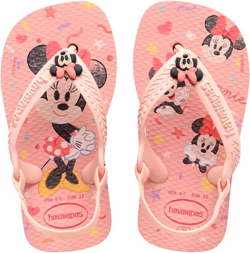 Havaianas Disney classics teenslippers met hielbandje roze
