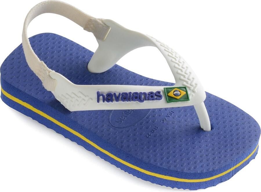 Havaianas Baby Brasil Logo II Slippers Unisex wit blauw geel