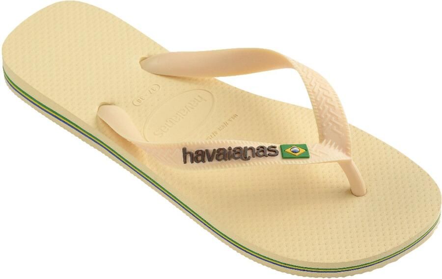 Havaianas Brasil Logo Slippers en Sandalen Dames Geel Plastic