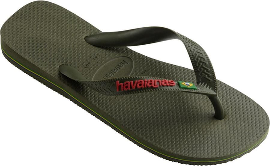 Havaianas Groene Teenslippers Brasil Logo Kids