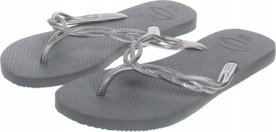Havaianas Dames Slippers Grijs Gevlochten Bandjes