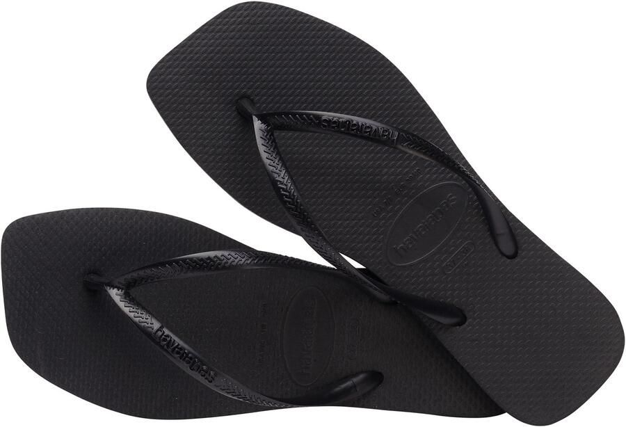 Havaianas Slim Square Flip Flops Dames Zwart- Dames Zwart - Foto 2
