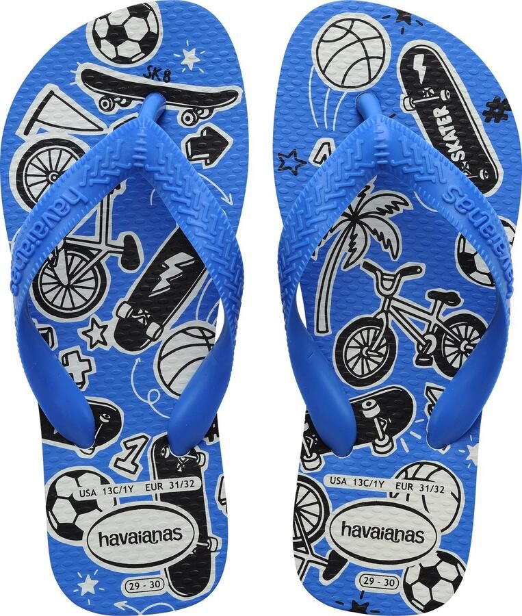 Havaianas HAV. KIDS ATHLETIC Wit Blauw Jongens Slippers Wit Blauw
