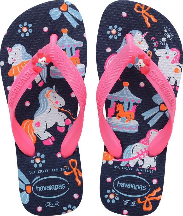 Havaianas HAV. KIDS FANTASY NAVY Blauw Roze Meisjes Slippers navy Blauw Roze