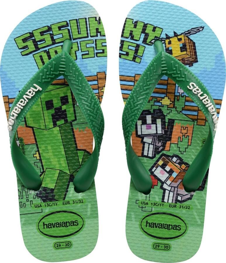 Havaianas HAV. KIDS MINECRAFT Groen Jongens Slippers Groen