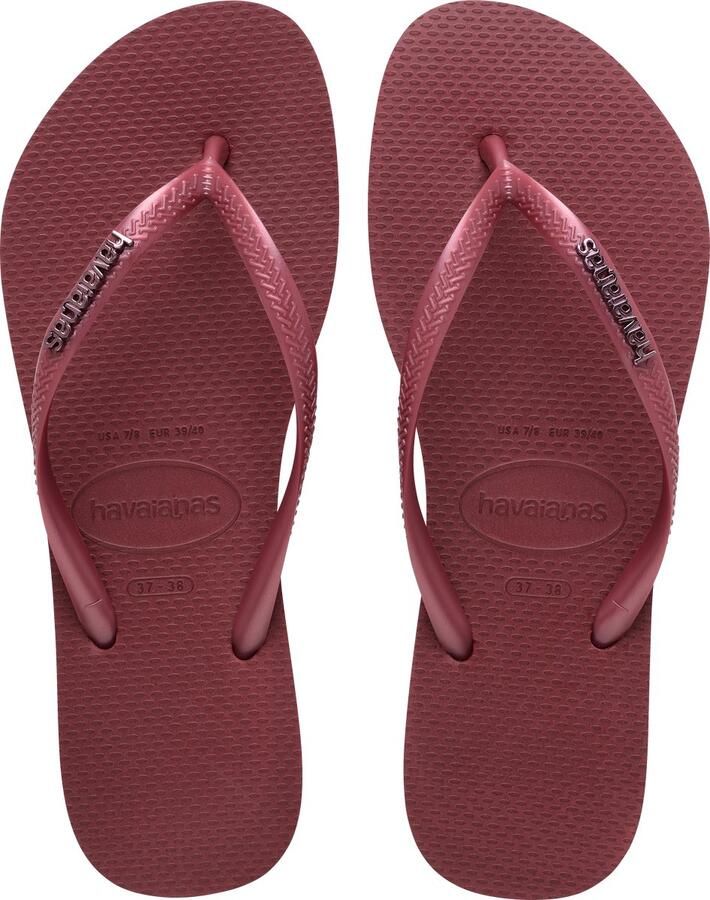 Havaianas HAV. SLIM LOGO METALLIC AMARANTH Dames Slippers amaranth