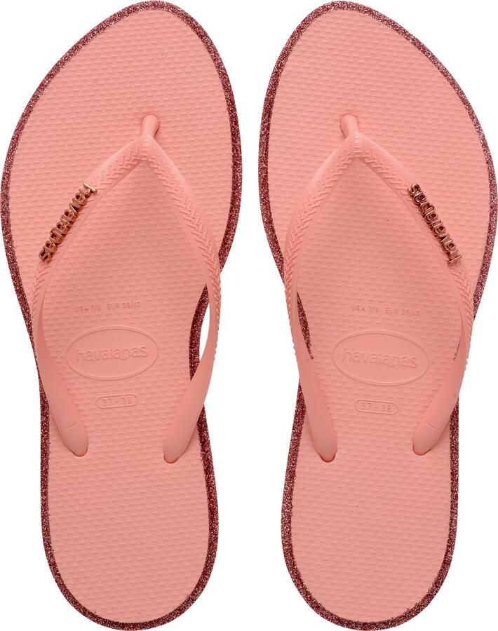 Havaianas HAV. SLIM POINT GLITTER CANYON CLAY BLOSSOM Dames Slippers canyon clay blossom