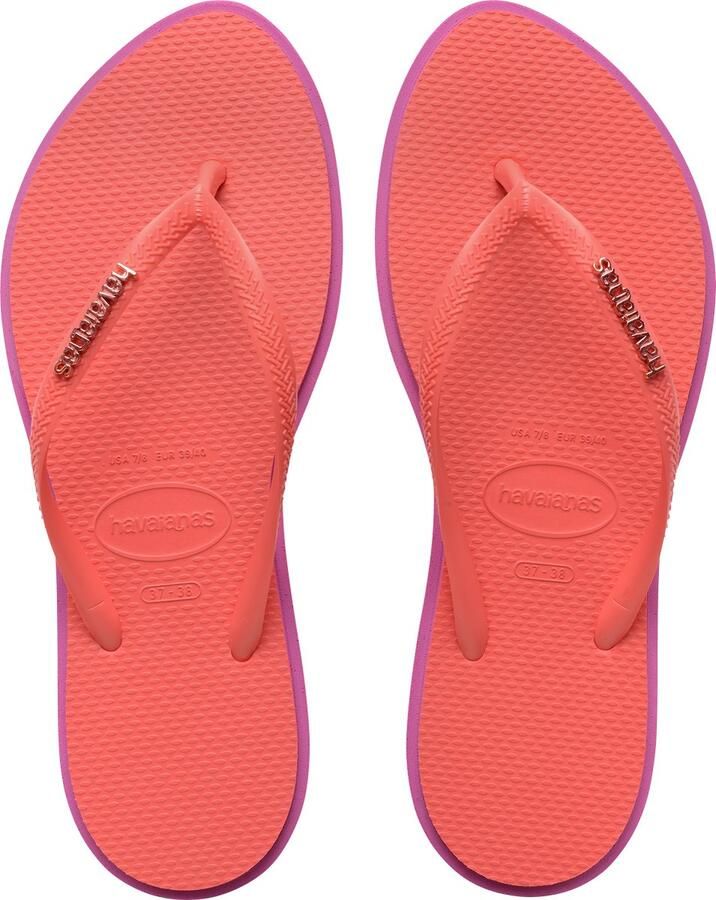 Havaianas HAV. SLIM POINT Roze GUM TROPICAL CORAL Dames Slippers Roze gum tropical coral
