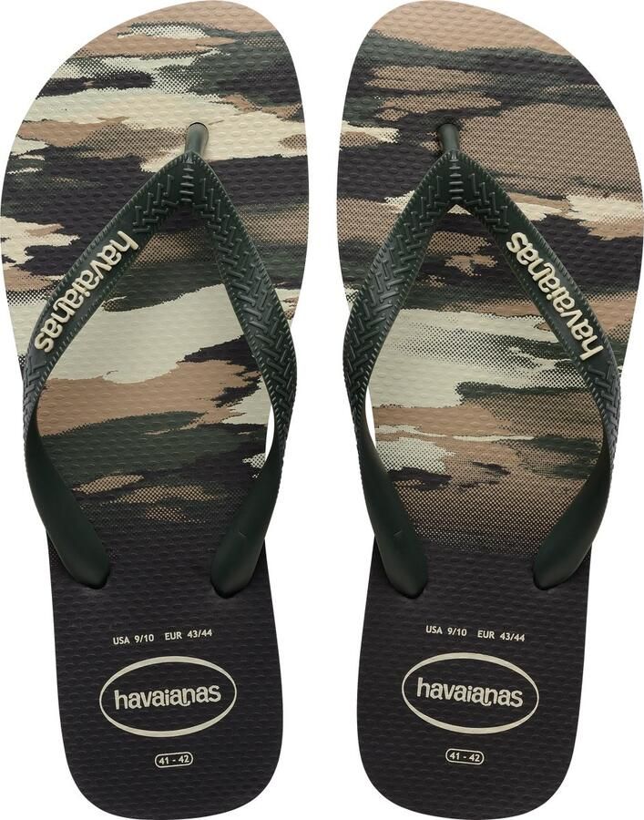 Havaianas HAV. TOP CAMU Zwart Groen Heren Slippers Zwart Groen