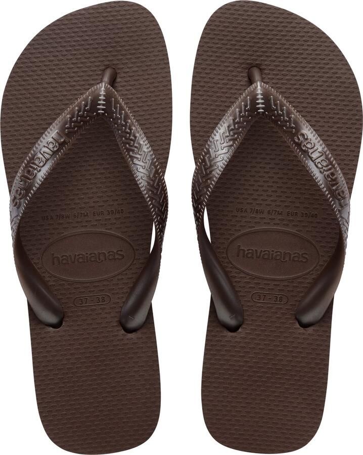 Havaianas HAV. TOP TIRAS Donkerbruin Dames Slippers Donkerbruin