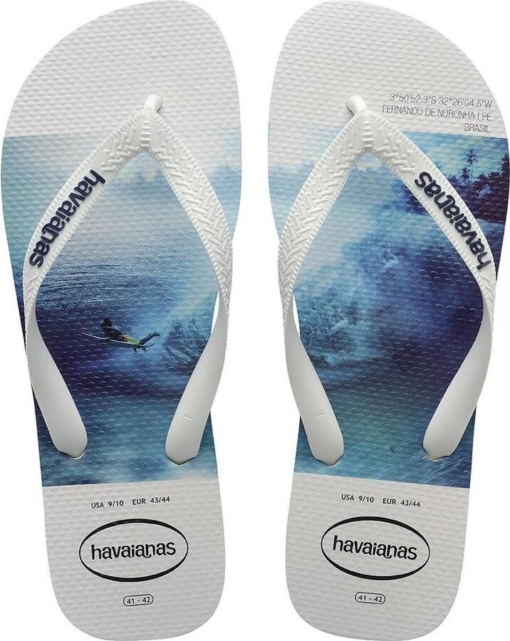 Havaianas Hype Heren Slippers White White Blue - Foto 3