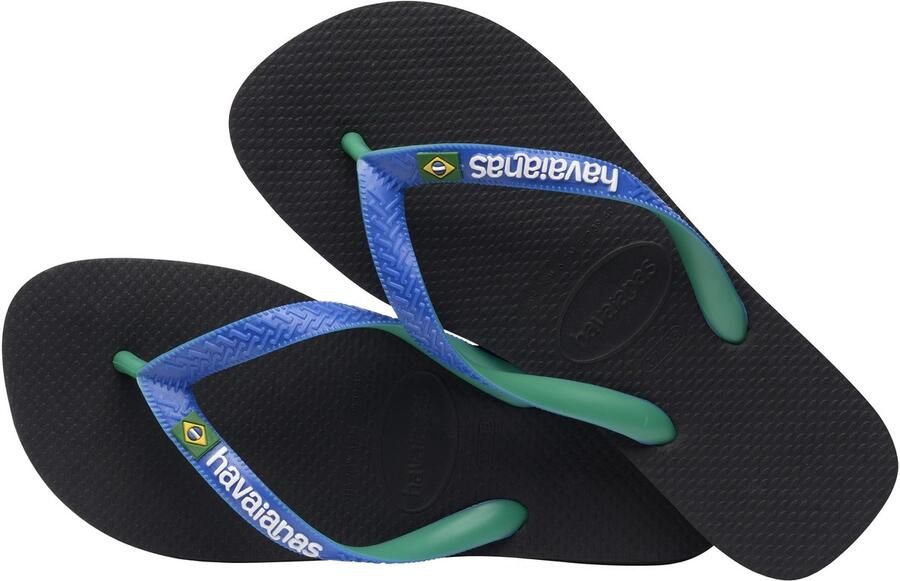Havaianas Brasil Mix Unisex Slippers Zwart Groen Blauw
