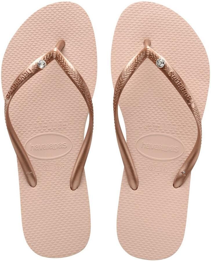 HAVAIANAS Teenslippers Dames Slim Crystal Sw Ii Rubber Brons