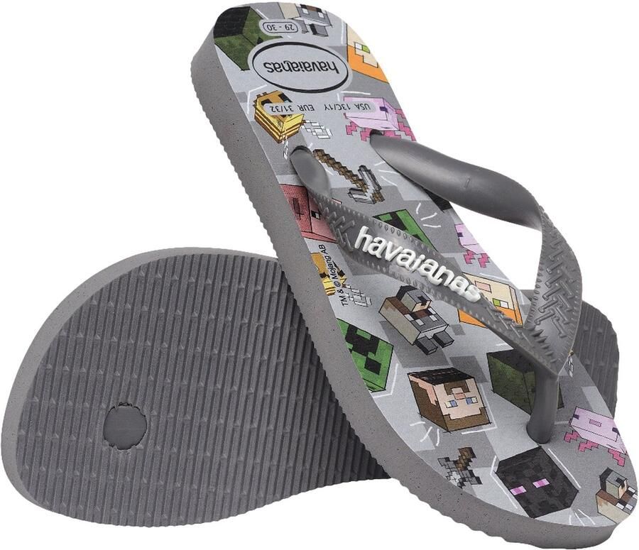 Havaianas Kinder Minecraft Slippers Grijs