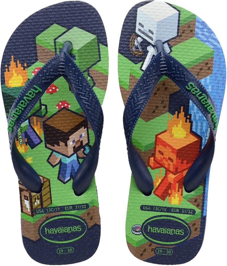 Havaianas Kids Minecraft navy blue multi blauw