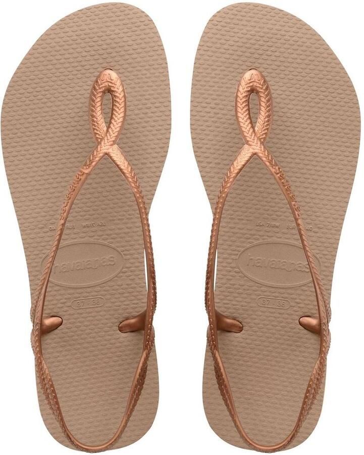 HAVAIANAS Teenslippers Dames Luna Maat: 41 Materiaal: Rubber Kleur: Brons - Foto 5