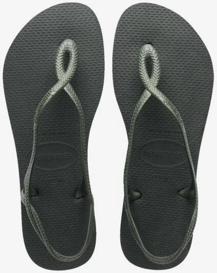 Havaianas Bruine Luna Rubberen Platte Sandalen