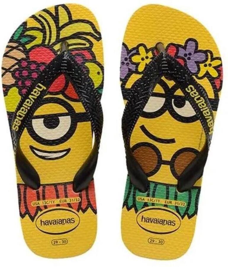 Havaianas Minions Unisex Slippers Citric Yellow Black Citric Yellow