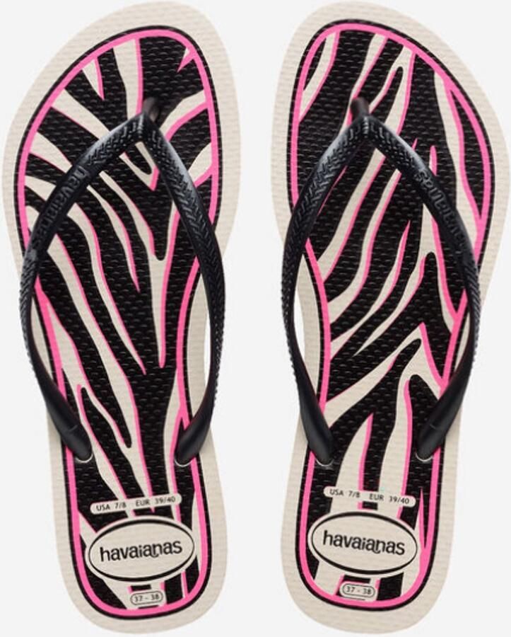 Havaianas SLIM ANIMALS Beige Dark grey metalli - Foto 1