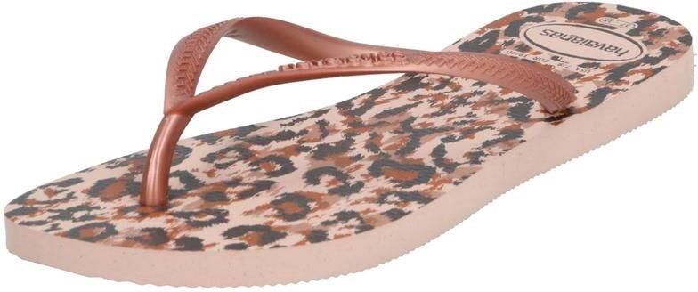 Havaianas Kids Slim Animals teenslippers roségoud panterprint - Foto 16