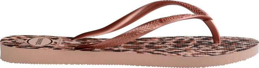 Havaianas Kids Slim Animals teenslippers roségoud panterprint - Foto 17