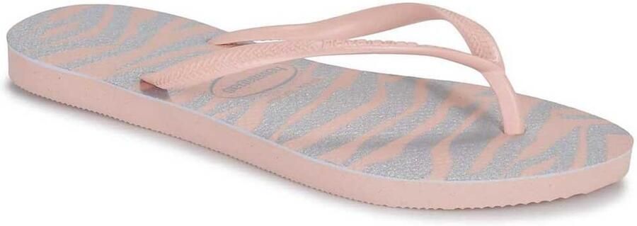 Havaianas Slim Animals Glitter Slippers Roze Vrouw
