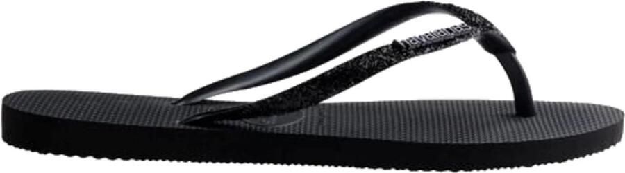Havaianas Slim Glitter II Dames Slippers Black DARK Grey