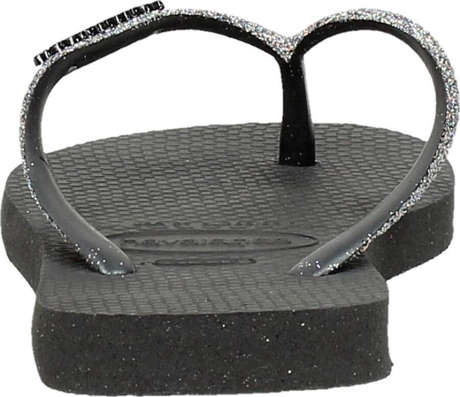 Havaianas Slim Glitter II Meisjes Slippers Black Dark Grey Metallic - Foto 2
