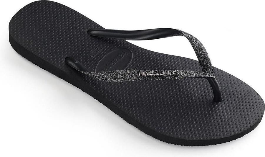 Havaianas Slim Glitter II Meisjes Slippers Black Dark Grey Metallic - Foto 8