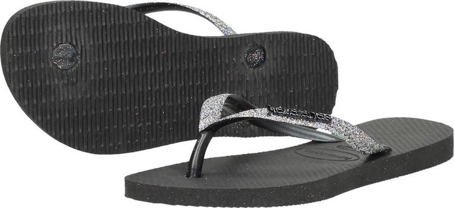 Havaianas Slim Glitter II Meisjes Slippers Black Dark Grey Metallic - Foto 12