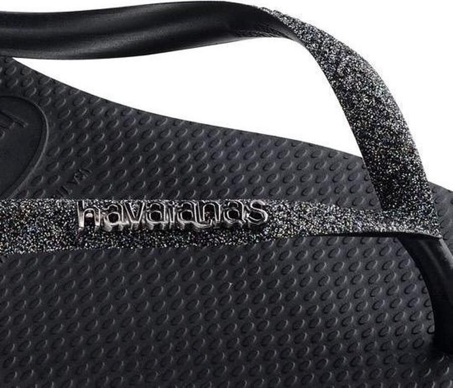 Havaianas Slim Glitter II Meisjes Slippers Black Dark Grey Metallic - Foto 3