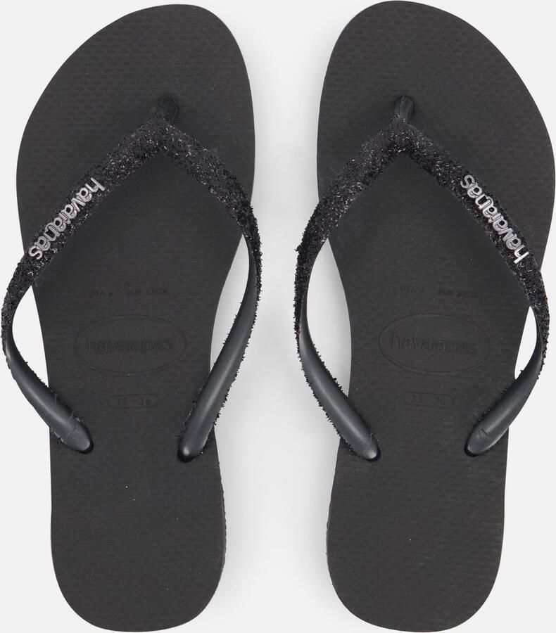 HAVAIANAS Teenslippers Dames Kids Slim Glitter Ii Maat: 33 34 Materiaal: Rubber Kleur: Zwart - Foto 15
