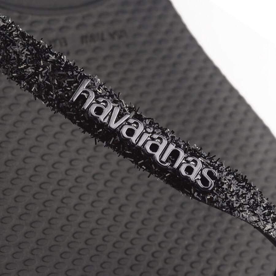 HAVAIANAS Teenslippers Dames Kids Slim Glitter Ii Maat: 33 34 Materiaal: Rubber Kleur: Zwart - Foto 9