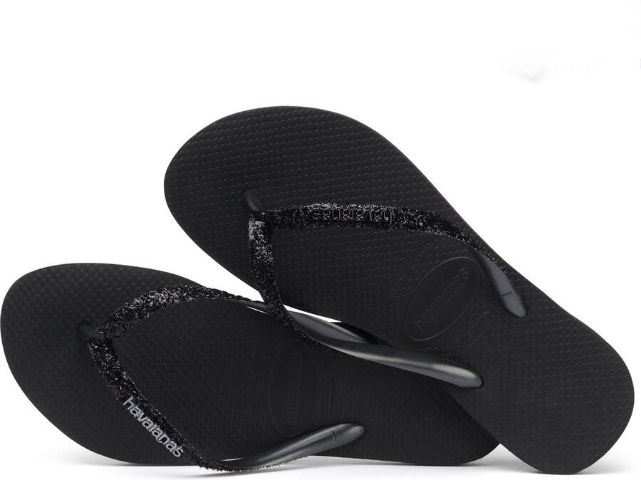HAVAIANAS Teenslippers Dames Kids Slim Glitter Ii Maat: 33 34 Materiaal: Rubber Kleur: Zwart - Foto 19