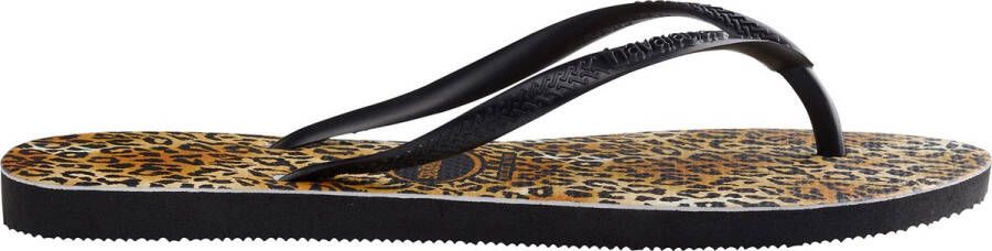 Havaianas Slim Leopard teenslippers met panterprint Zwart Meisjes Rubber 25-26 - Foto 18