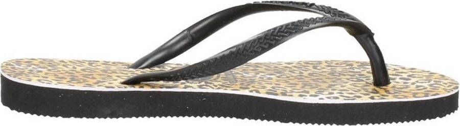 Havaianas Slim Leopard teenslippers met panterprint Zwart Meisjes Rubber 25-26 - Foto 16