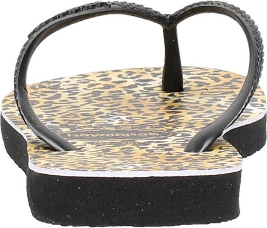 Havaianas Slim Leopard teenslippers met panterprint Zwart Meisjes Rubber 25-26 - Foto 5
