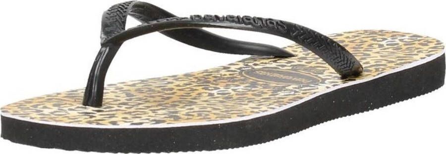 Havaianas Slim Leopard teenslippers met panterprint Zwart Meisjes Rubber 25-26 - Foto 15