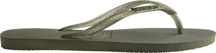 HAVAIANAS Teenslippers Dames Slim Logo Metallic Maat: 41 42 Materiaal: Rubber Kleur: Groen - Foto 6