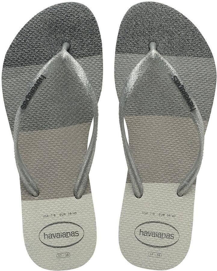 Havaianas Slim Pallet Glow Meisjes Slippers White
