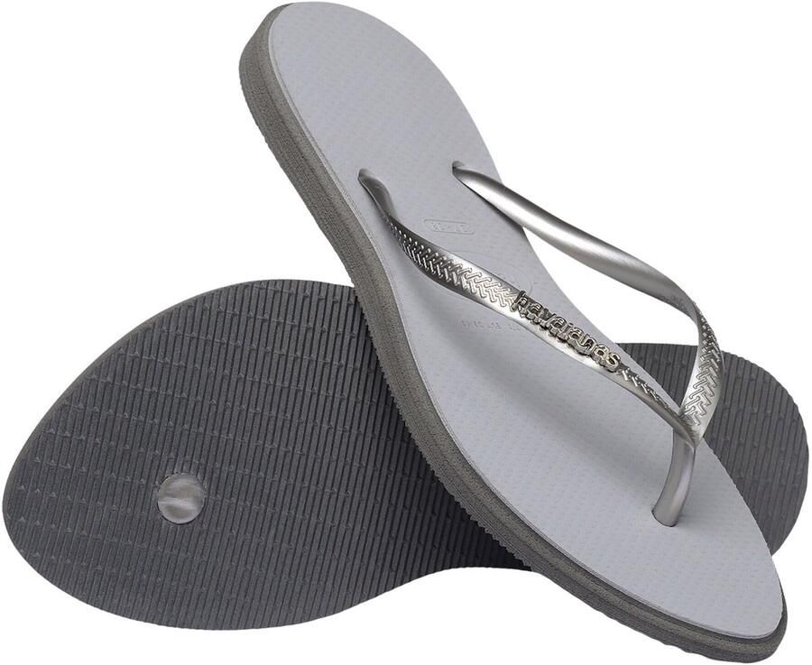 HAVAIANAS Teenslippers Dames Slim Point Maat: 37 38 Materiaal: Rubber Kleur: Zilver - Foto 2