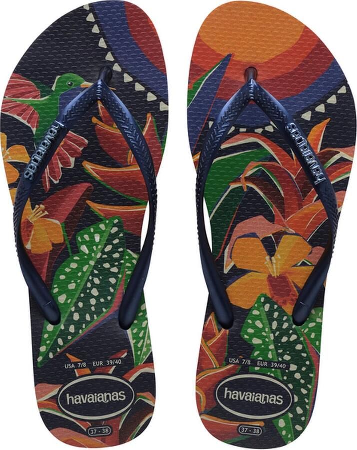 Havaianas SLIM TROPICAL Navy blue