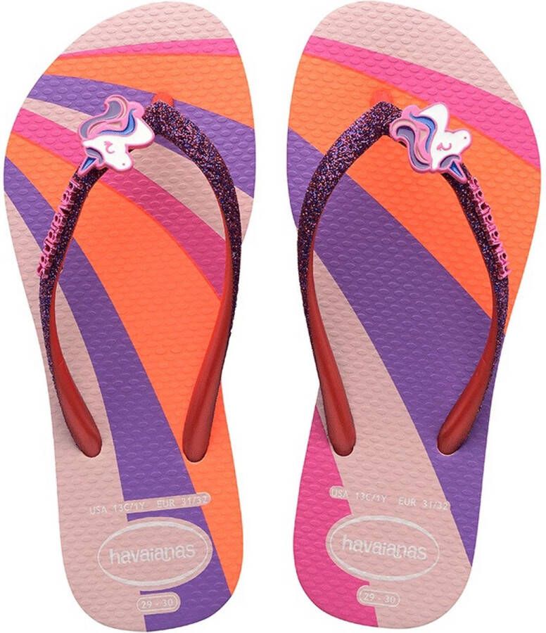 Havaianas Kids Slim Glitter II Meisjes Slippers Candy Pink - Foto 3