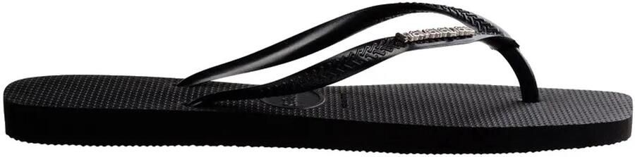Havaianas Women's Slim Square Logo Metallic Sandalen zwart - Foto 2