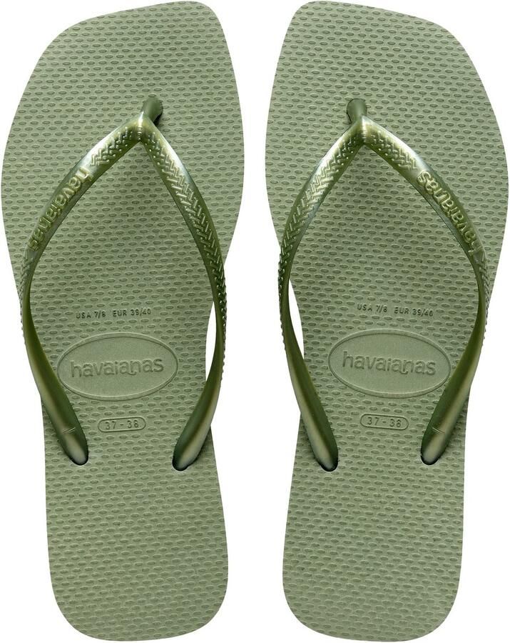 Havaianas Slim Square Flip Flops Dames Groen- Dames Groen